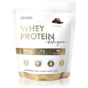 Venira Whey protein + kolagen syrovátkový protein s kolagenem příchuť Chocolate 1000 g
