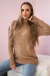 Pullover sweater with fashionable camel fabric