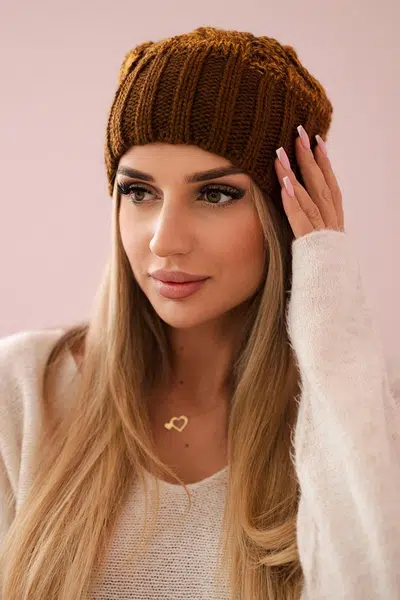 Kesi Čapica s fleece Paryż K213 fialová + horčica