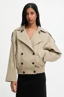 Bunda Answear.LAB béžová barva, přechodná, oversize