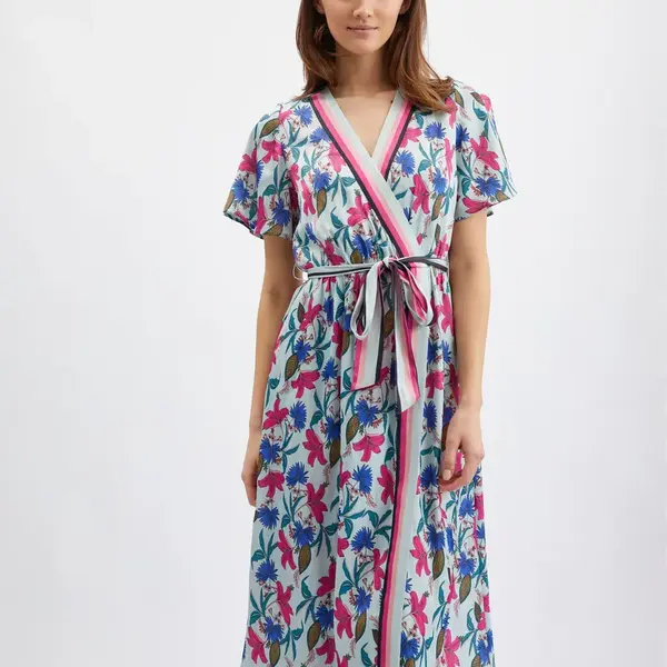 Orsay Růžovo-modré dámské květované šaty - Dámské