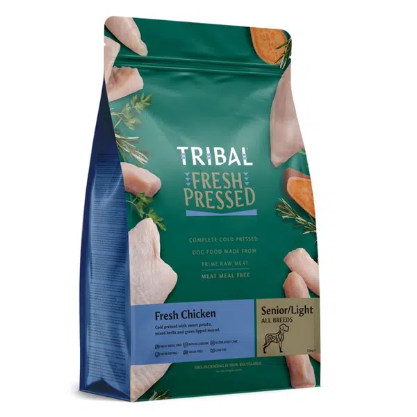 TRIBAL Fresh Pressed Chicken Senior/Light granule pro psí seniory, Hmotnost balení: 2,5 kg