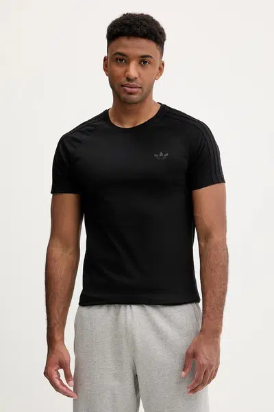 Tričko adidas Originals 3-Stripes pánské, černá barva, JX1542