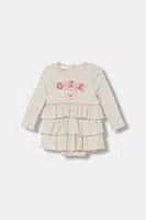 Dětské bavlněné šaty Guess béžová barva, mini, S5YG06 KAE14