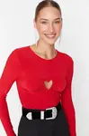 Dámské tričko Trendyol TPRAW23BD00059/Red