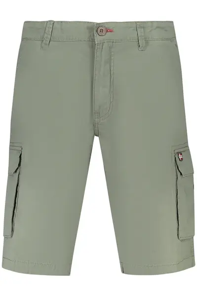 Pánské zelené kapsáčové bermudy