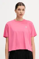 Bavlněné tričko Guess Jeans dámské, fialová barva, W4YI05 K8HM0