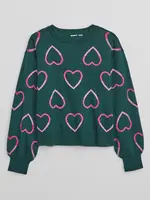 GAP Dětský svetr vzor srdce - Holky