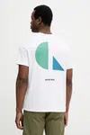 Bavlněné tričko Calvin Klein Jeans pánské, bílá barva, s potiskem, LV04RC827G