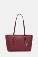 Kožená kabelka MICHAEL Michael Kors QUINN vínová barva, 30T5GQNT2L