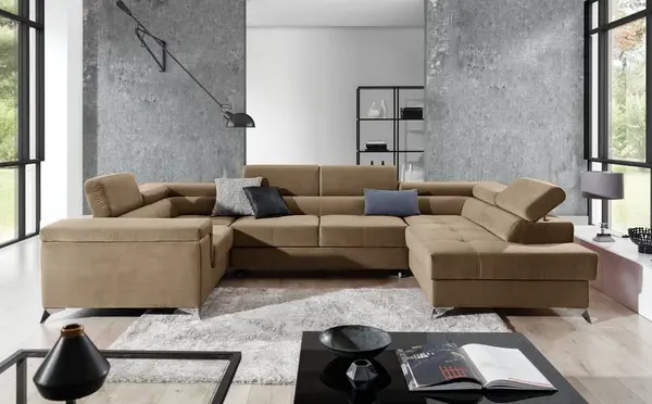 Sedací souprava Thiago Provedení: Pravá U, látka: Monolith 09