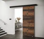 Posuvné dveře Salwador I Dveře: Old style, Pásky / úchyty: Černá, Horní pojezdová lišta: Černá