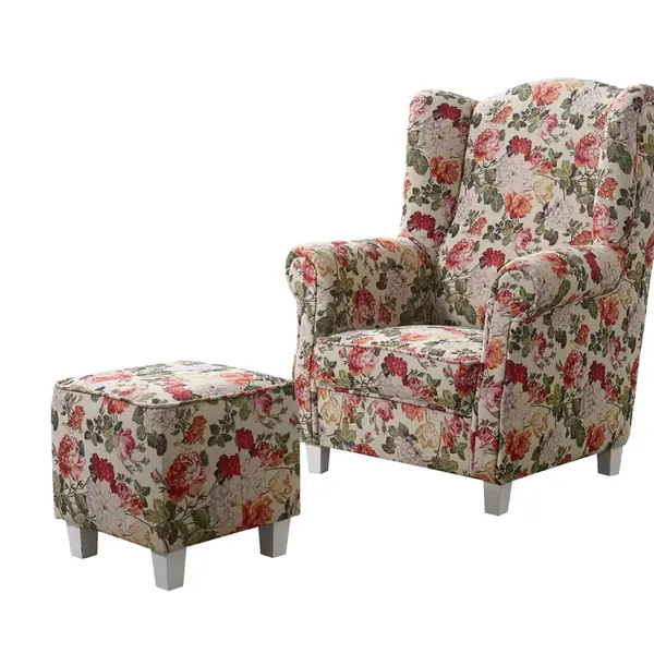 Křeslo AS s taburetem - MIL 16870 Provedení: Křeslo + taburet, Nožičky: Rustikál, látka: MIL-16870