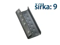 1000 ks - Spona viazacia plechová 9 mm pre pásku polypropylénovú šírka 9 - 10 mm