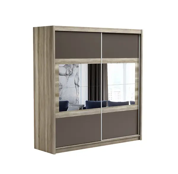 Šatní skříň Salwador Barva korpusu: Dub - canyon, Rozměry: 203 cm, Dveře: Lava