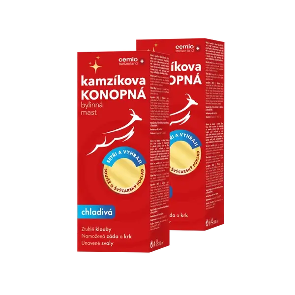 Cemio Kamzíkova konopná mast chladivá 2 × 200 ml, soutěžní balení