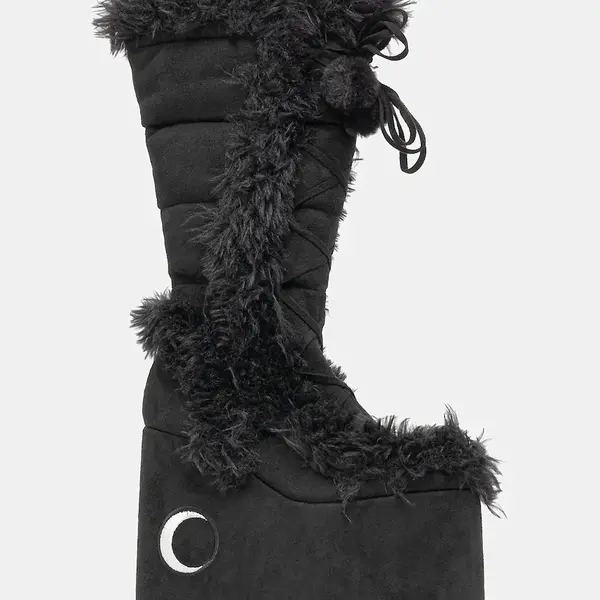 Kozačky Koi Footwear x Twilight La Push Crescent dámské, černá barva, na platformě, lehce zateplené, SN01