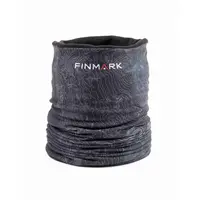 Finmark MULTIFUNCTIONAL SCARF WITH FLEECE Multifunkční šátek, tmavě šedá, velikost