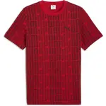 Puma ESSENTIALS LOGO LAB AOP TEE Pánské triko, červená, velikost