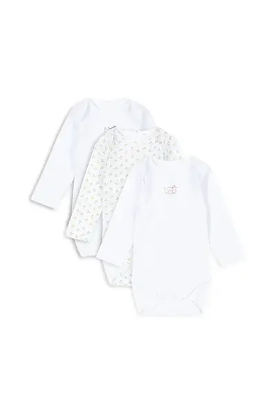 Bavlněné kojenecké body Fanga Fontana FIO 3 PACK LS BODY OCS 3-pack FA100032