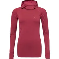 Klimatex HERRON SEAMLESS Dámský bezešvý pulovr s kapucí, vínová, velikost