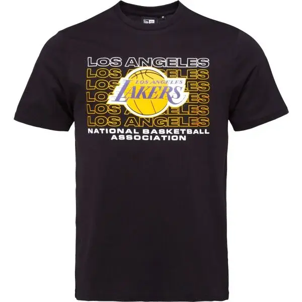 New Era LA LAKERS NBA STACK WORDMARK Pánské triko, černá, velikost
