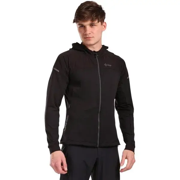 KILPI MEMPHIS Pánská mikina s kapucí, černá, velikost