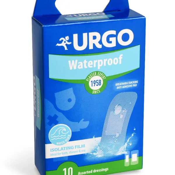 Urgo Waterproof Aquafilm 2 velikosti voděodolná náplast 10 ks