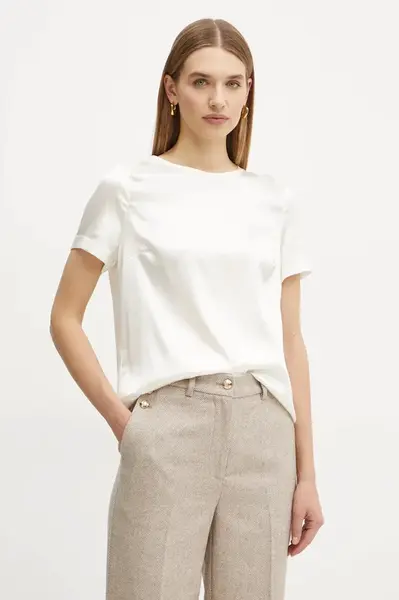 Hedvábná halenka Marciano by Guess DENISE béžová barva, s aplikací, 4YGH07 7117A