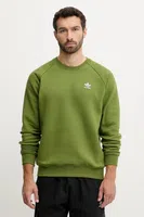 Mikina adidas Originals Essentials pánská, zelená barva, s aplikací, JW3523