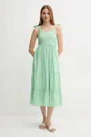 Šaty Pepe Jeans zelená barva, midi, PL953749