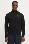 Mikina EA7 Emporio Armani pánská, černá barva, s potiskem, PJVRZ.8NPM31