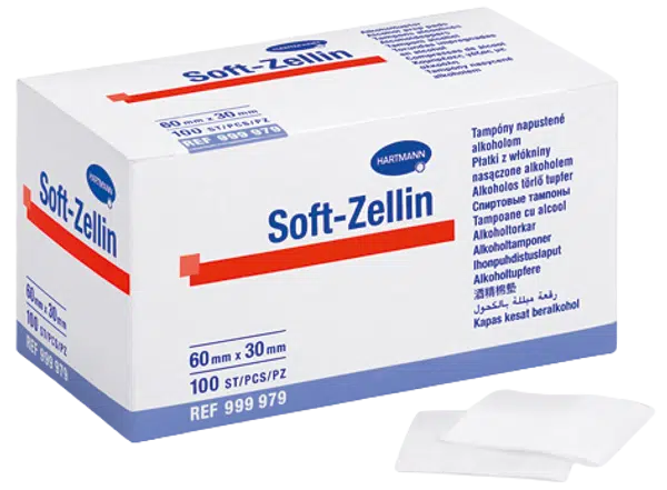 HARTMANN Tampon Soft-Zellin impreg. s alkoholem 100 ks