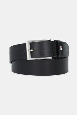 Kožený pásek Tommy Hilfiger pánský, černá barva, AM0AM13569