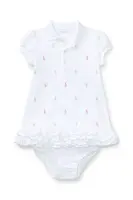 Kojenecké bavlněné šaty Polo Ralph Lauren bílá barva, mini, 310676237002