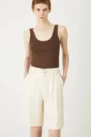 Kraťasy Medicine dámské, béžová barva, high waist