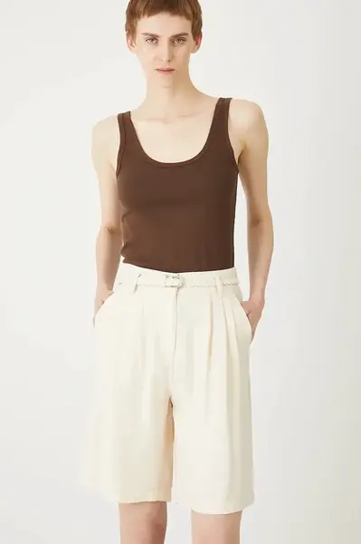 Kraťasy Medicine dámské, béžová barva, high waist