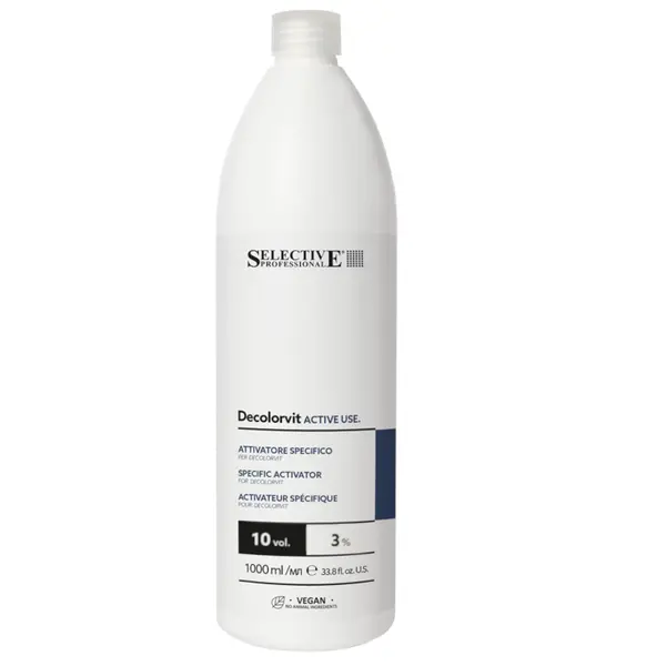 Oxidační emulze Selective Professional Decolorvit Active Use 10 Vol. 3% - 1000 ml + dárek zdarma
