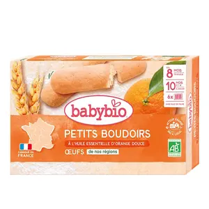 BABYBIO Piškoty s esenciálním olejem sladkého pomeranče 120 g