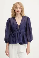 Halenka Stine Goya dámská, fialová barva, hladká, SG-PF25-T062-1608