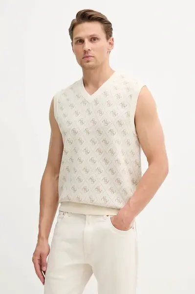 Vesta Guess HORACE pánská, béžová barva, M5YR09 Z3OE2