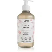 I Love Naturals Rose & Argan tekuté mýdlo na ruce 500 ml