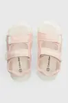Dětské sandály Calvin Klein Jeans růžová barva
