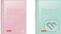 Brunnen student blok pastel A4 - linka, 80 listů, růžový/zelený