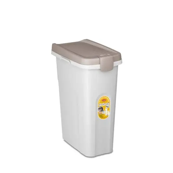 STEFANPLAST Pet food Container 39x24x51cm 25l biely/sivý kontajner na 10kg granúl