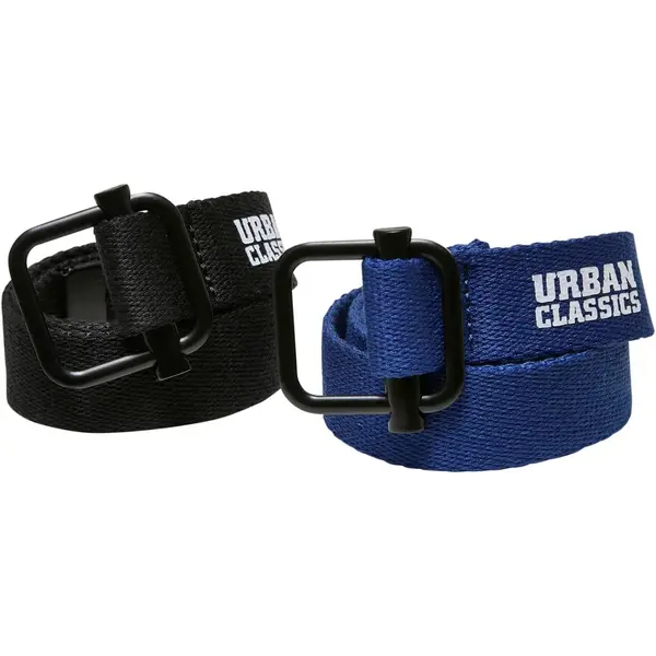 Industrial Canvas Belt Kids 2-Pack Black/Blue