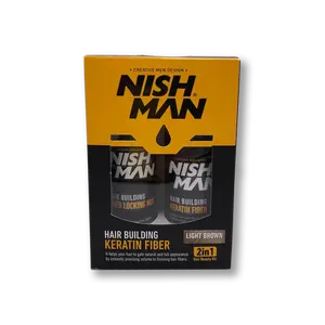 Sada na farbenie vlasov Nishman Keratin Light Brown 100ml