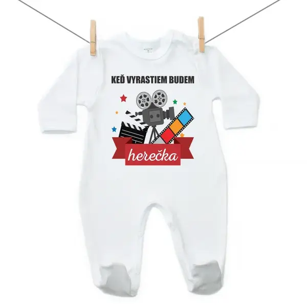 Boodyy Overal Keď vyrastiem budem herečka 56 (0-2 mesiace)