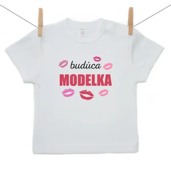 Boodyy Tričko s krátkym rukávom Budúca modelka 80 (9-12 mesiacov)