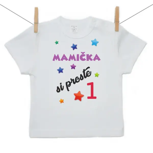 Boodyy Tričko s krátkym rukávom Mamička si proste 1 128 (7-8 rokov)